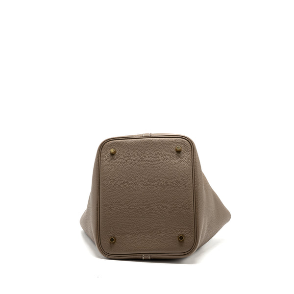 Hermes Picotin 22 Clemence Etoupe GHW Stamp Y