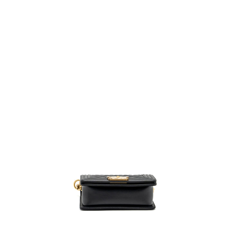 Chanel Small Boy Bag Smooth Calfskin Black GHW(Microchip)