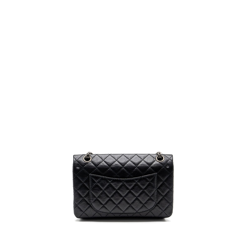 Chanel Small 2.55 Reissue Flap Bag Aged Calfskin Black Ruthenium Hardware(Microchip)