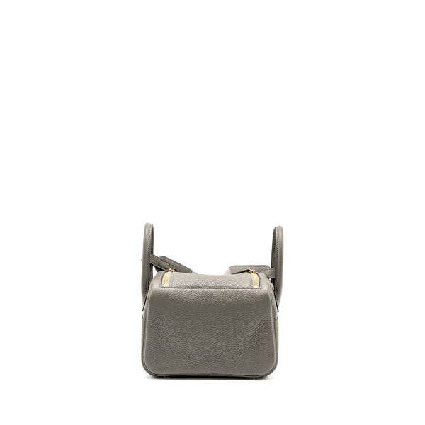 Hermes Mini lindy Clemence Gris Meyer GHW Stamp U