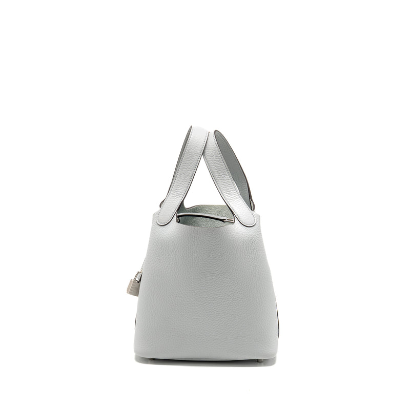 Hermes Picotin 18 Lock Bag Clemence Blue Pale SHW Stamp W