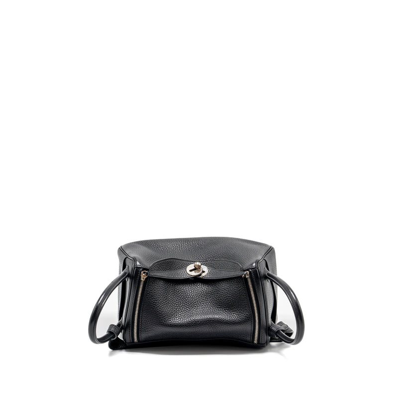 Hermes Lindy 26 Clemence Black/Toffee SHW stamp A