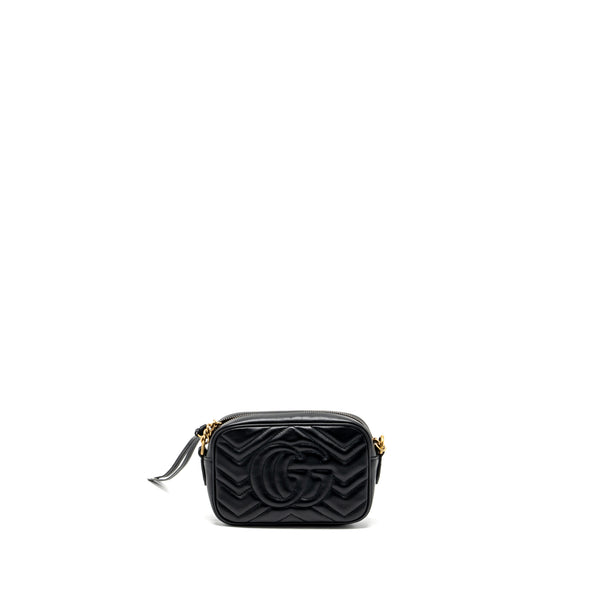 Gucci GG Marmont Matelasse Mini Camera bag calfskin black GHW