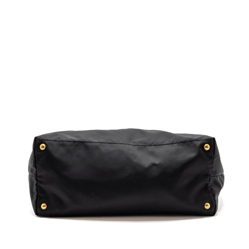 Prada Re-Edition Large Tessuto Tote Bag Re-Nylon/Saffiano Leather Black GHW
