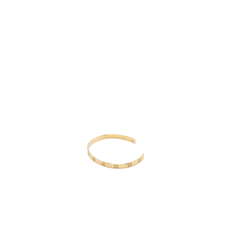 Gucci Size 17 Icon Bracelet 18K Yellow Gold