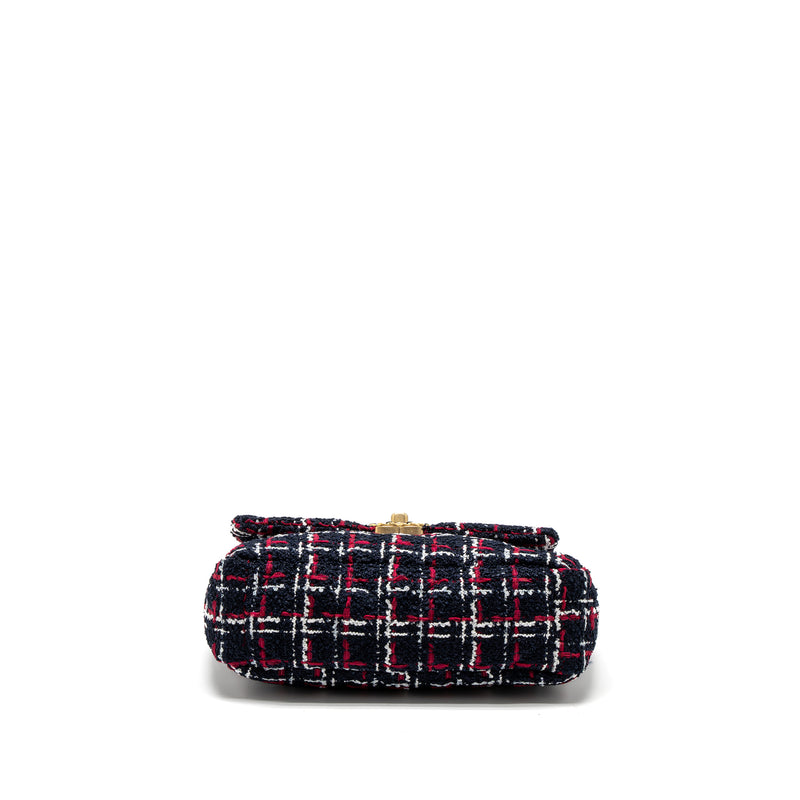 Chanel Small 19 Bag Tweed Black/Red/White Multicolour Hardware