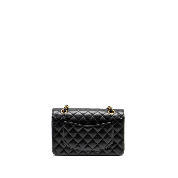 Chanel Small Classic Double Flap Bag Caviar Black GHW (microchip)