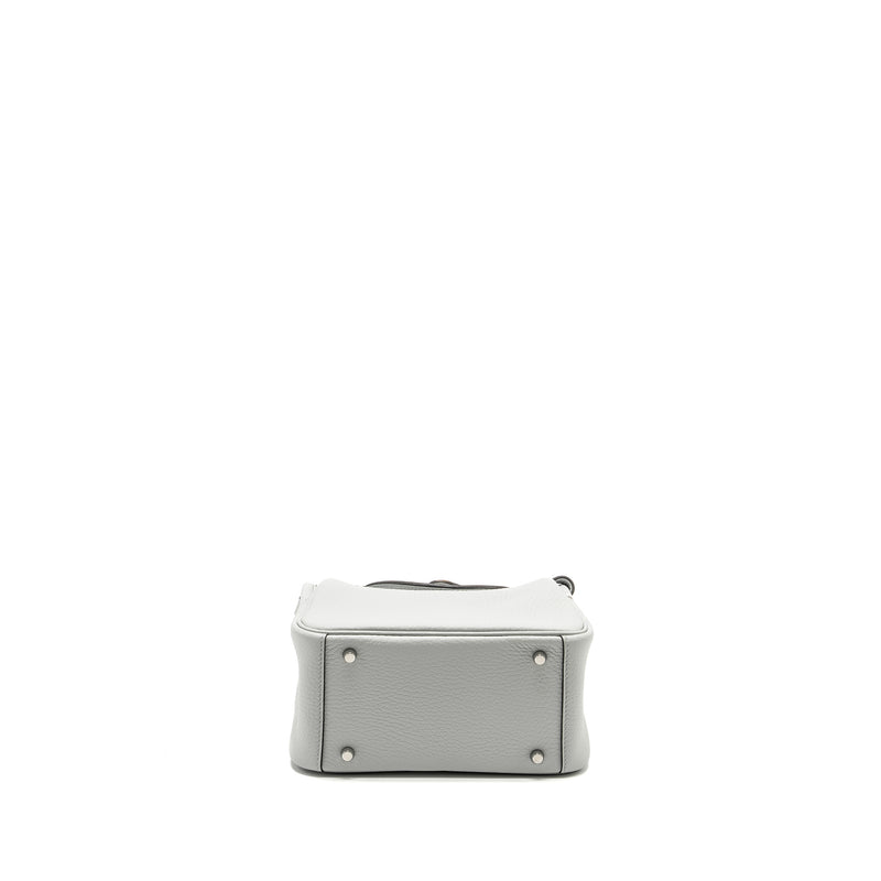 Hermes Mini Lindy Clemence Blue Pale SHW Stamp W
