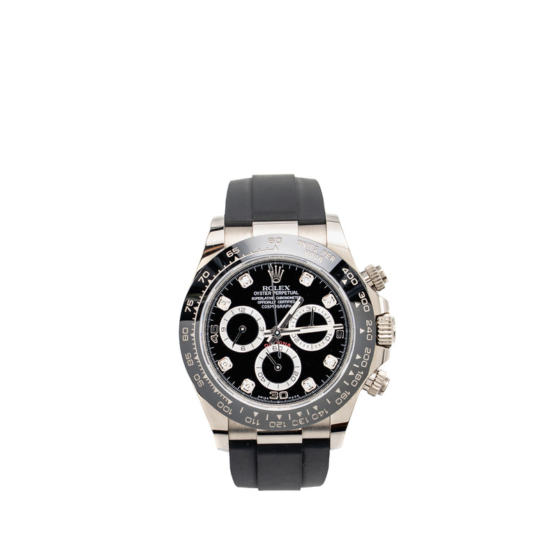 Rolex Cosmograph Daytona 40mm Oysterflex Black with Diamonds Model: 116519LN