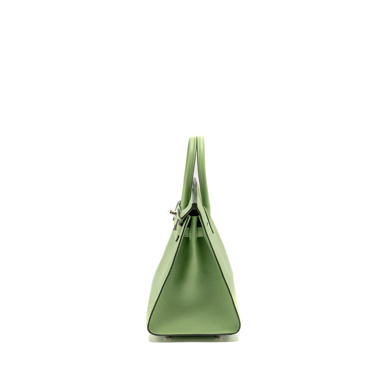 Hermes Birkin 25 Epsom Vert Criquet SHW Stamp Y
