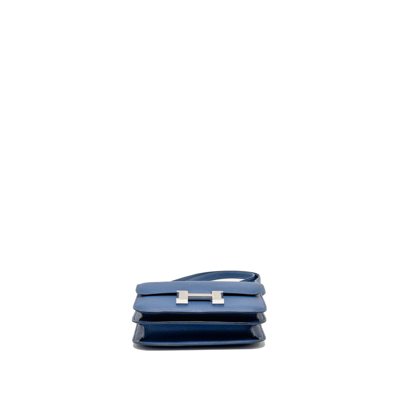 Hermes Mini Constance Epsom P5 Bleu Tie SHW Stamp K