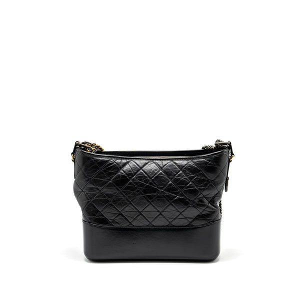 Chanel large Gabrielle hobo bag calfskin black multicolor hardware