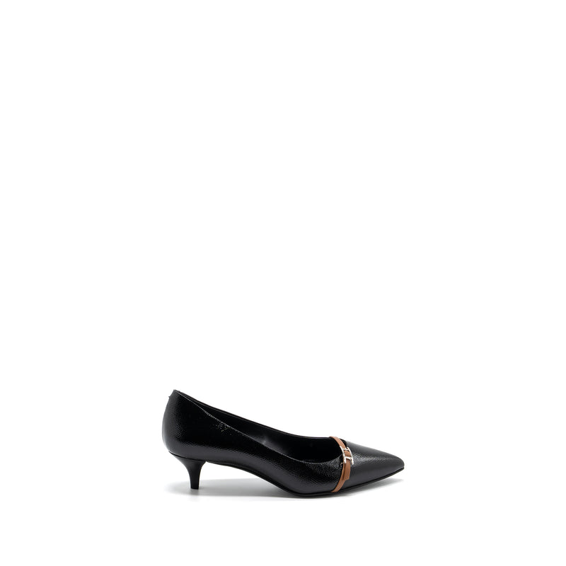 Hermes Size 36 Lauren Pumps Leather Black SHW