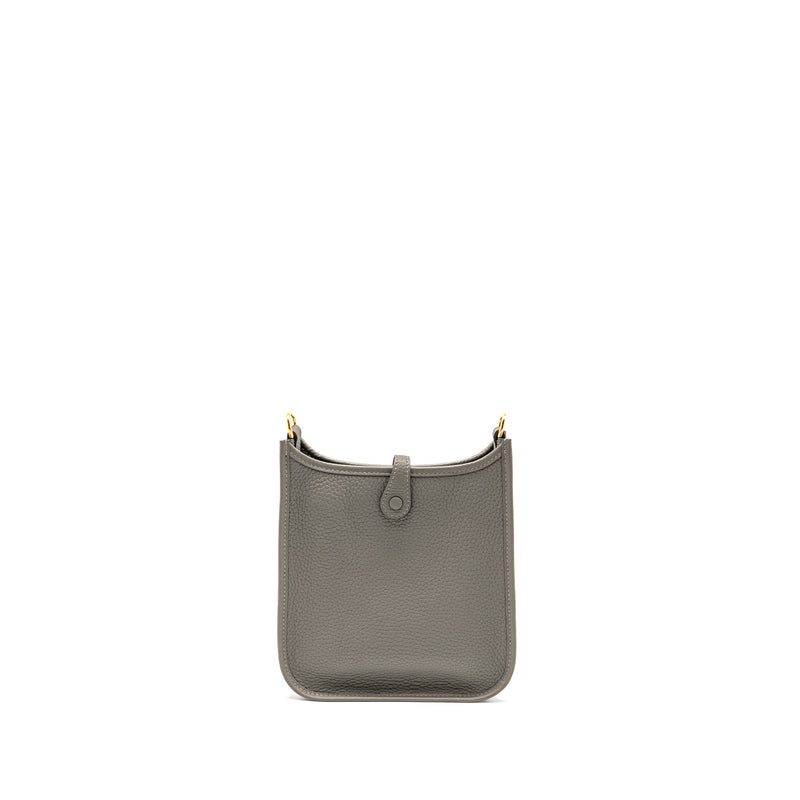Hermes Mini Evelyne Clemence Gris Meyer GHW Stamp U