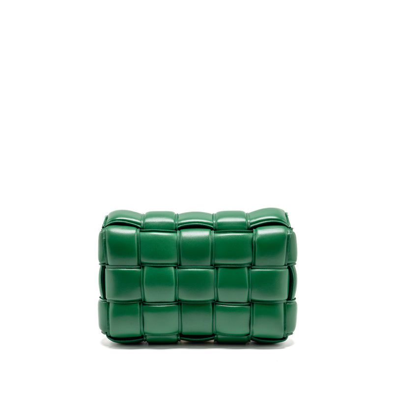Bottega Veneta Padded Cassette Intreccio Nappa Lambskin Green GHW