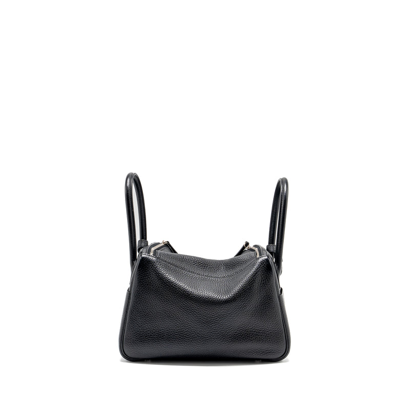 Hermes Lindy 26 Clemence Black/Toffee SHW stamp A