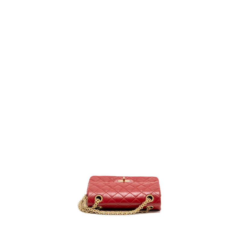 Chanel mini 2.55 Reissue flap bag aged calfskin red GHW