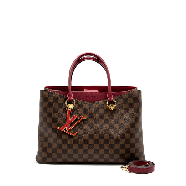 Louis Vuitton Top Handle Crossbody Bag Damier Ebene GHW