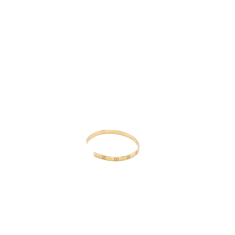 Gucci Size 17 Icon Bracelet 18K Yellow Gold