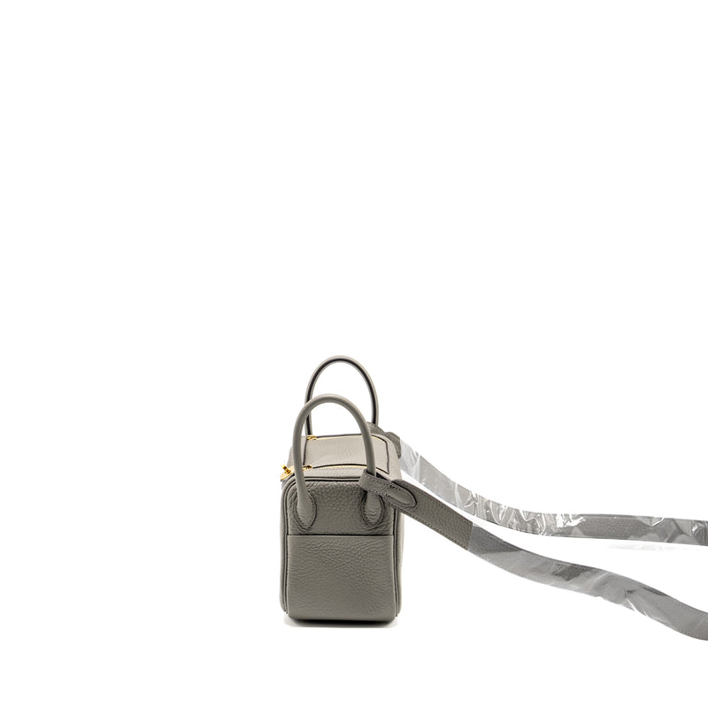 Hermes Mini lindy Clemence Gris Meyer GHW Stamp U