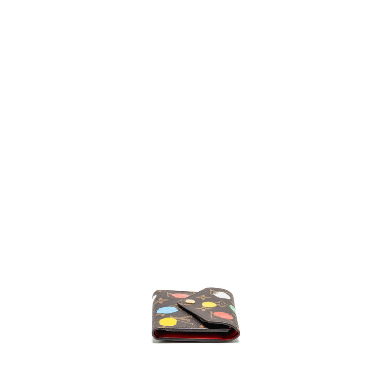 Louis Vuitton x Yayoi Kusama Portefewille Victorine Monogram Dot Canvas GHW