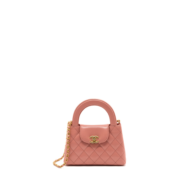 Chanel 23k Mini Shopping Tote Calfskin Pink Brushed GHW(Microchip)