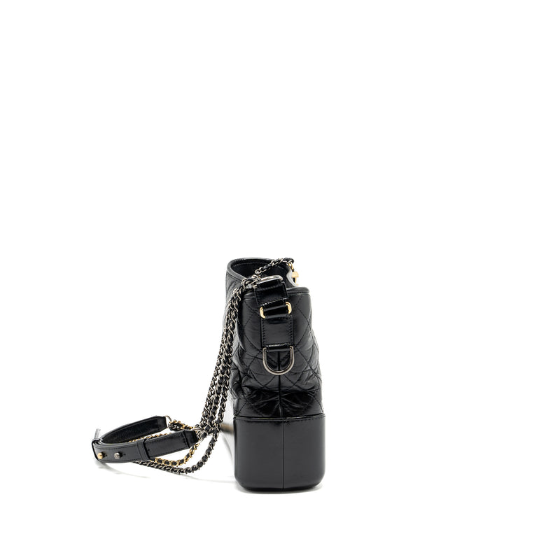 Chanel large Gabrielle hobo bag calfskin black multicolor hardware