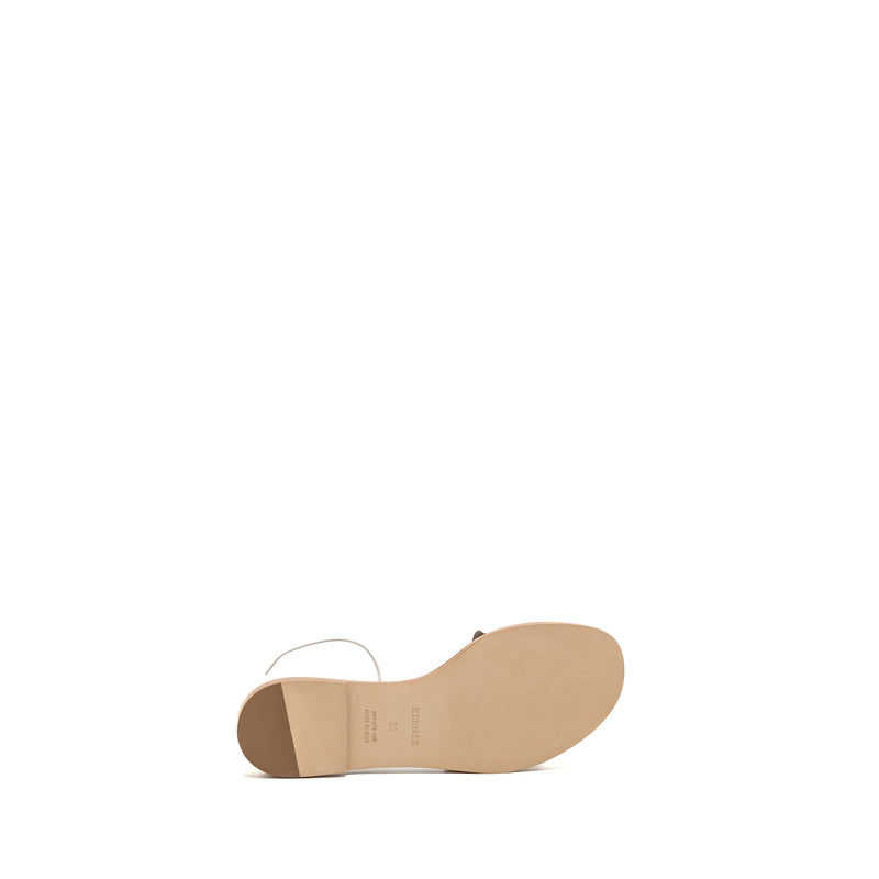 Hermes size 38 Santorini Sandal blanc