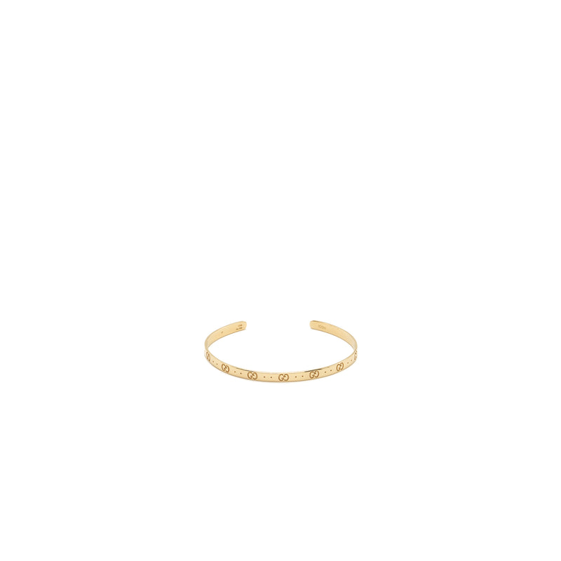 Gucci Size 17 Icon Bracelet 18K Yellow Gold