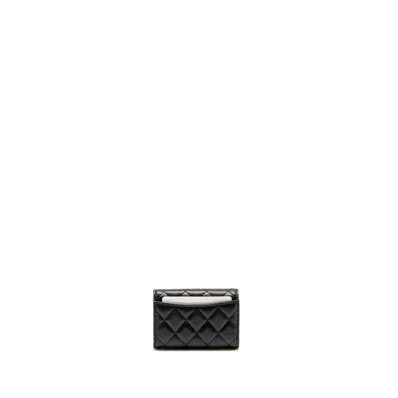 Chanel Classic Flap Key Holder Caviar Black LGHW (Microchip)