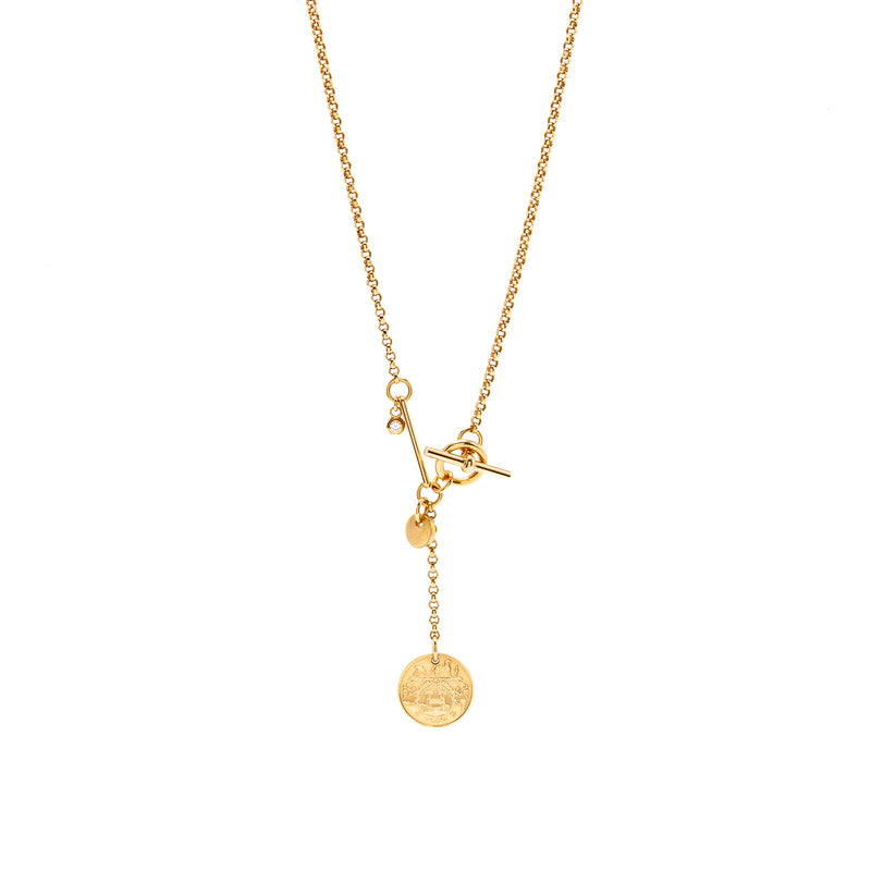 Hermes Ex-Libris pendant small model rose gold