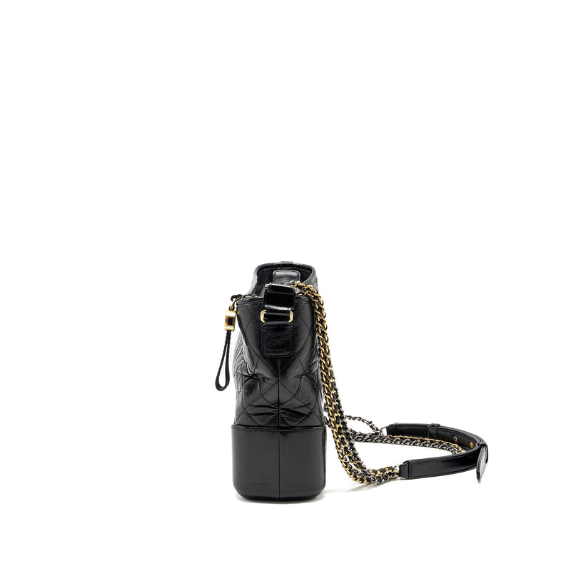Chanel large Gabrielle hobo bag calfskin black multicolor hardware
