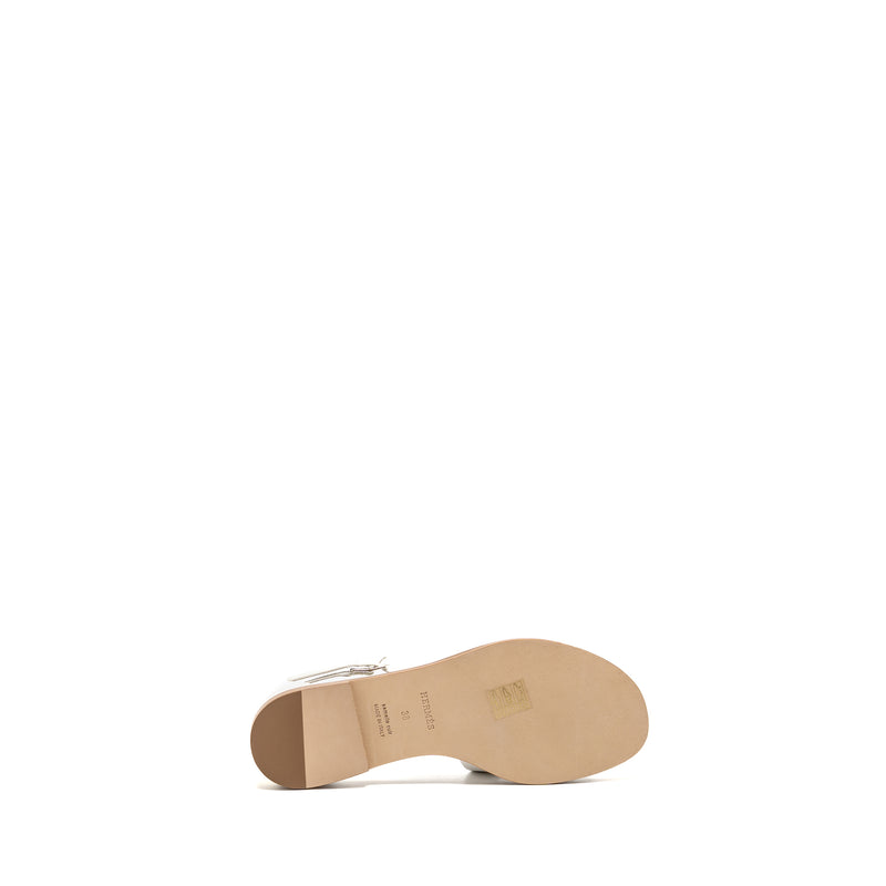 Hermes size 38 Santorini Sandal blanc