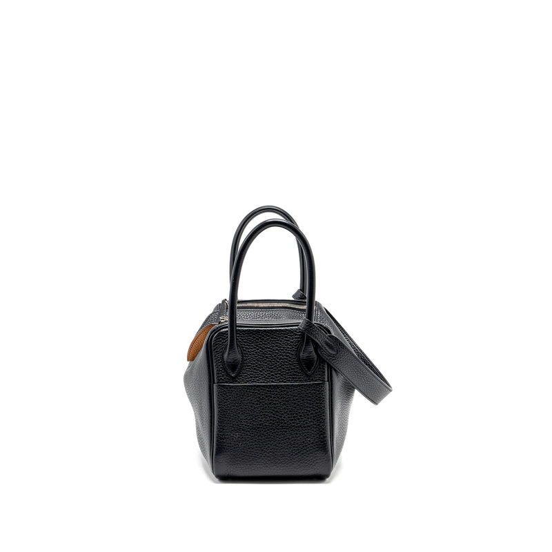 Hermes Lindy 26 Clemence Black/Toffee SHW stamp A