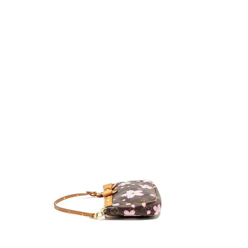 Louis Vuitton Vintage Takashi Murakami Cherry Blossom Pochette Accessories Monogram Multicolour GHW