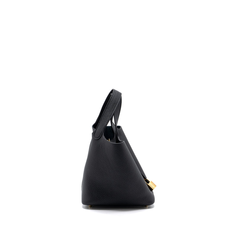 Hermes Picotin 18 Lock Bag Clemence Black GHW Stamp B