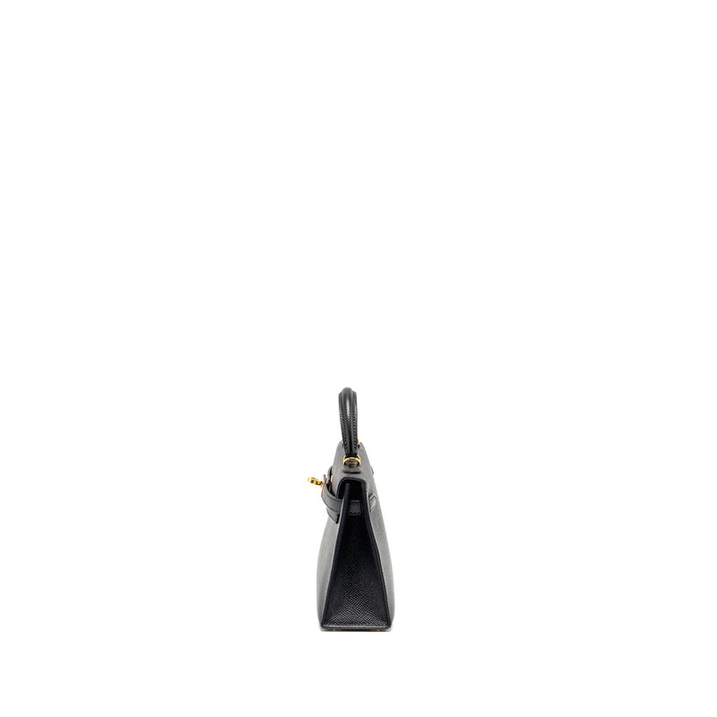 Hermes Mini Kelly II epsom black GHW stamp Y