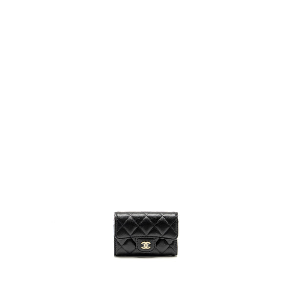 Chanel Classic Flap Key Holder Caviar Black LGHW (Microchip)