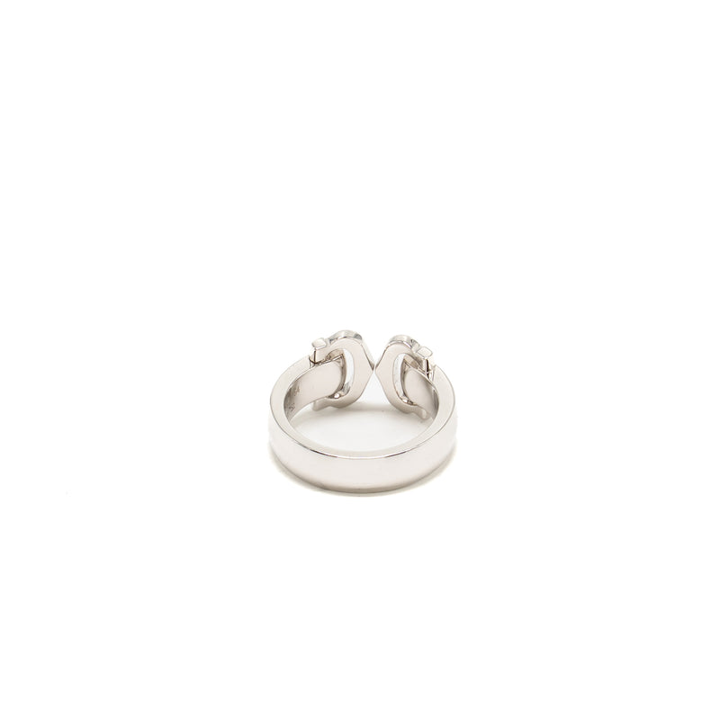 Cartier Size 54 2C Boucle Ring White Gold with Diamonds