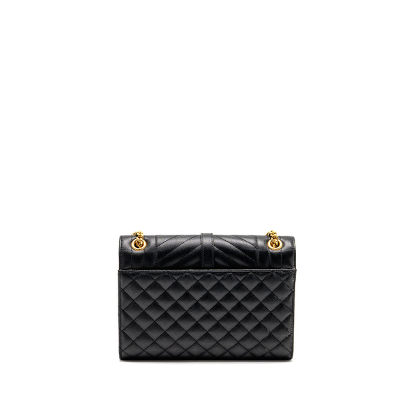 Saint Laurent/YSL Medium Envelope Bag Calfskin Black GHW
