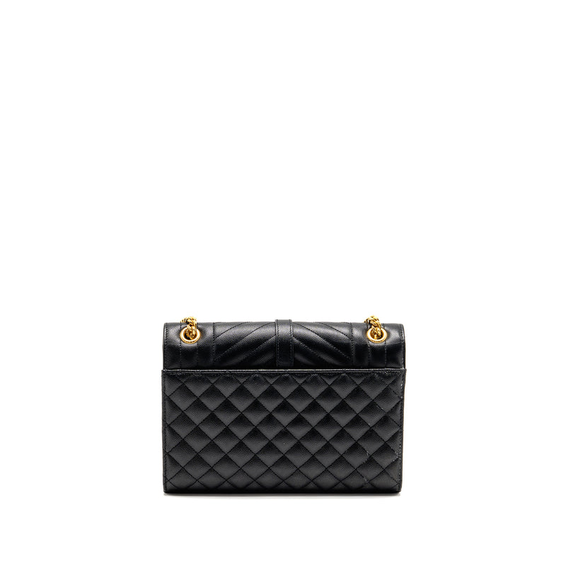 Saint Laurent/YSL Medium Envelope Bag Calfskin Black GHW
