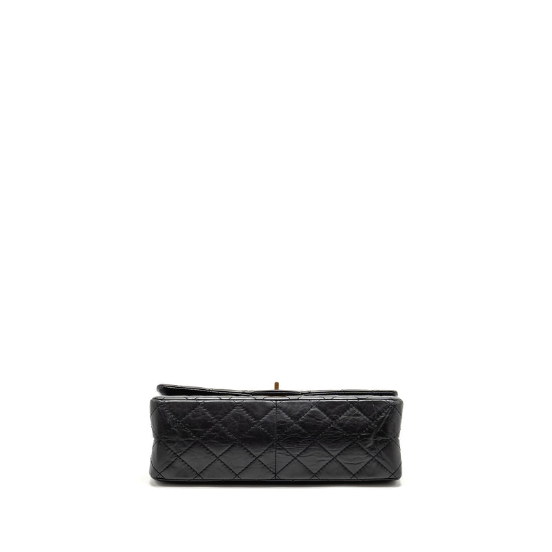 CHANEL Large 2.55 226 Reissue Double Flap Bag Aged Calfskin Black GHW