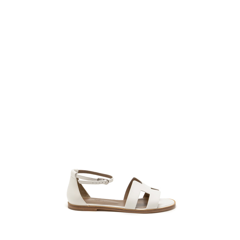 Hermes size 38 Santorini Sandal blanc
