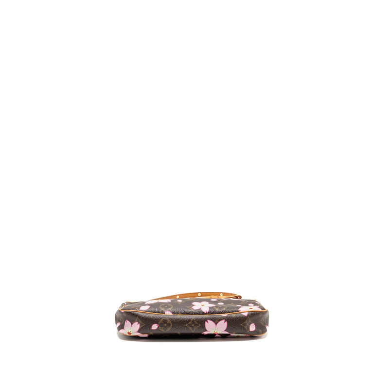 Louis Vuitton Vintage Takashi Murakami Cherry Blossom Pochette Accessories Monogram Multicolour GHW