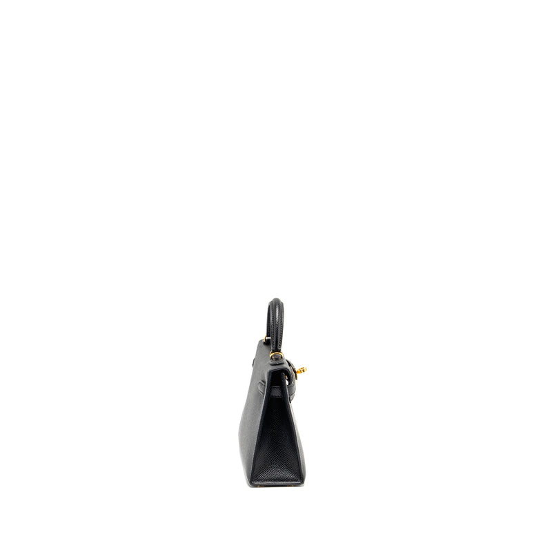 Hermes Mini Kelly II epsom black GHW stamp Y