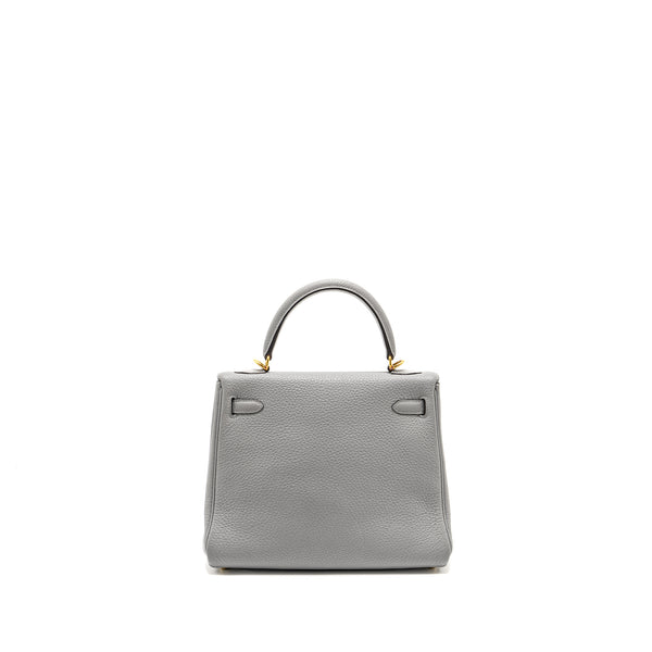 Hermes Kelly 25 Togo Gris Mouette GHW Stamp X