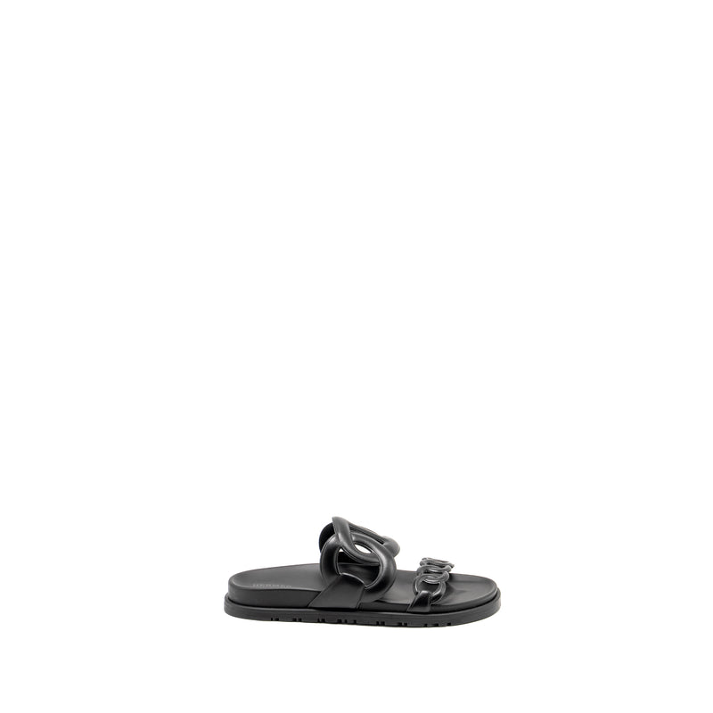Hermes Size 37 Extra Sandals Black