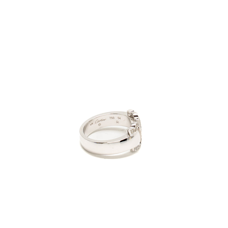 Cartier Size 54 2C Boucle Ring White Gold with Diamonds