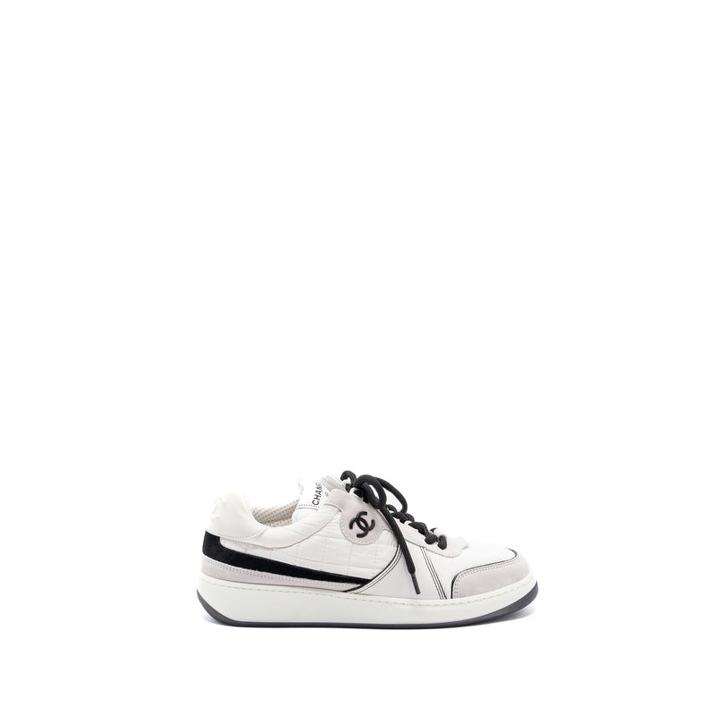Chanel size 38.5 sneakers multicolor black / white/ light grey