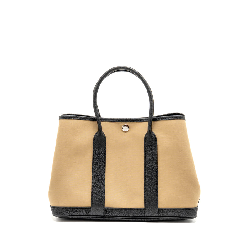 Hermes Garden Party 30 Canvas/Negonda Leather Trench/Black SHW Stamp D